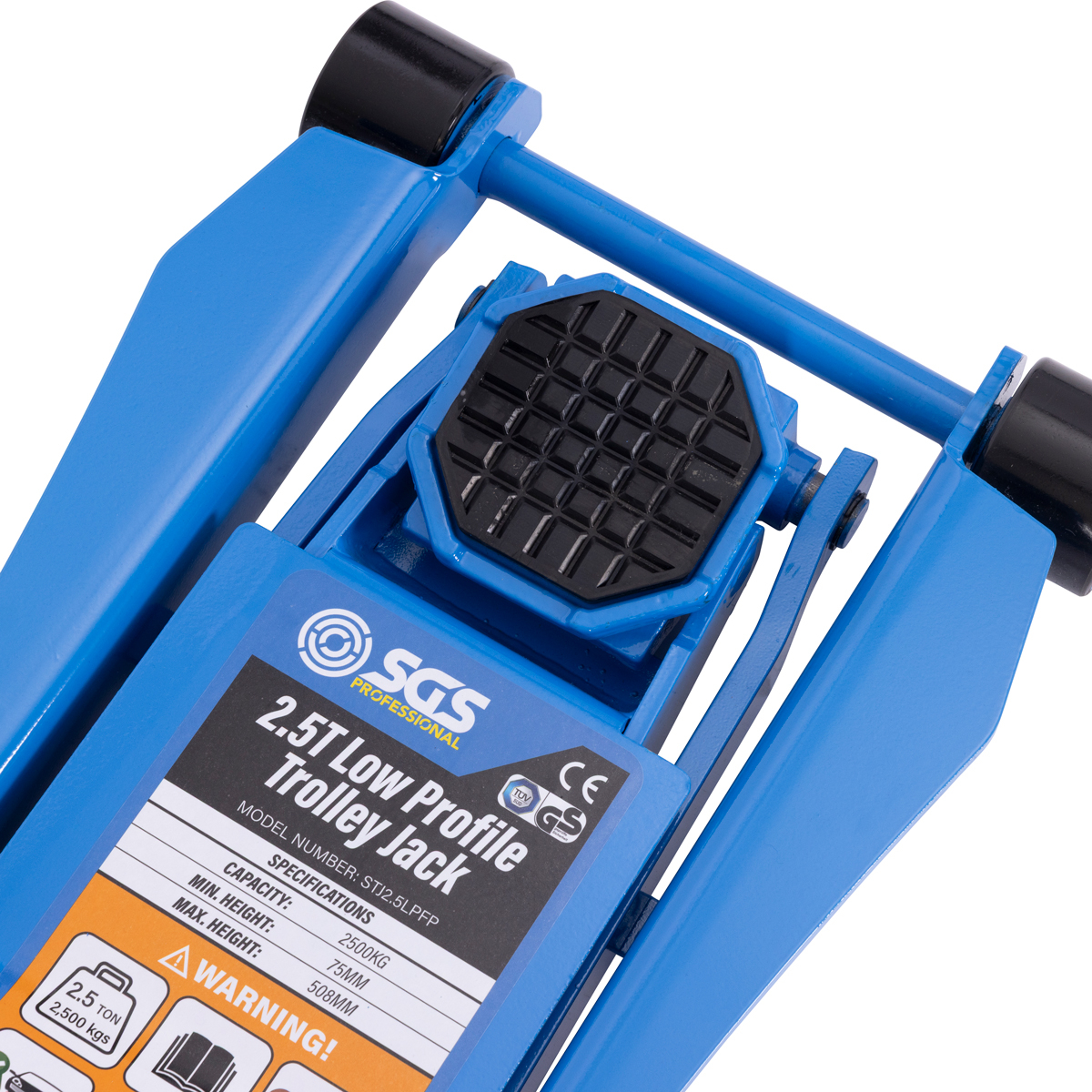 SGS Professional 2.5 Tonne Low Profile Trolley Jack with Foot Pump
